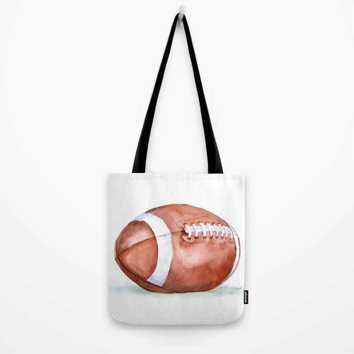 Football Watercolor Tote Bag Gallery Image 2
