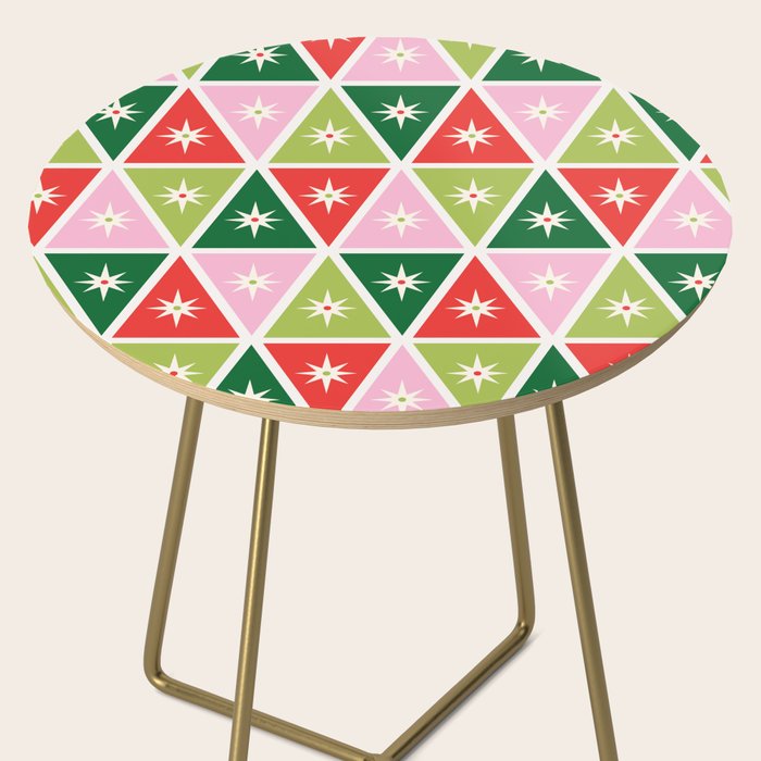 Retro Christmas Triangles Side Table Gallery Image 2