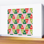 Retro Christmas Triangles Wall Mural Gallery Image 2
