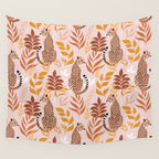 Summer Cheetah Pattern I - Terracotta  Wall Tapestry Gallery Image 4
