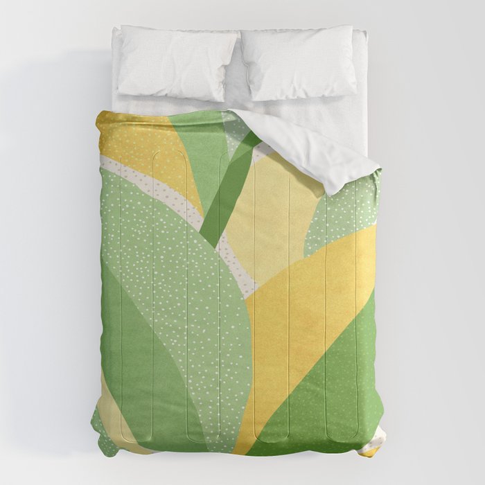 Sunshine Flora / Abstract Botanical Series Comforter Gallery Image 1
