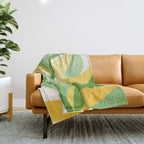 Sunshine Flora / Abstract Botanical Series Throw Blanket Gallery Image 1