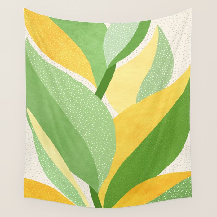 Sunshine Flora / Abstract Botanical Series Wall Tapestry Gallery Image 4
