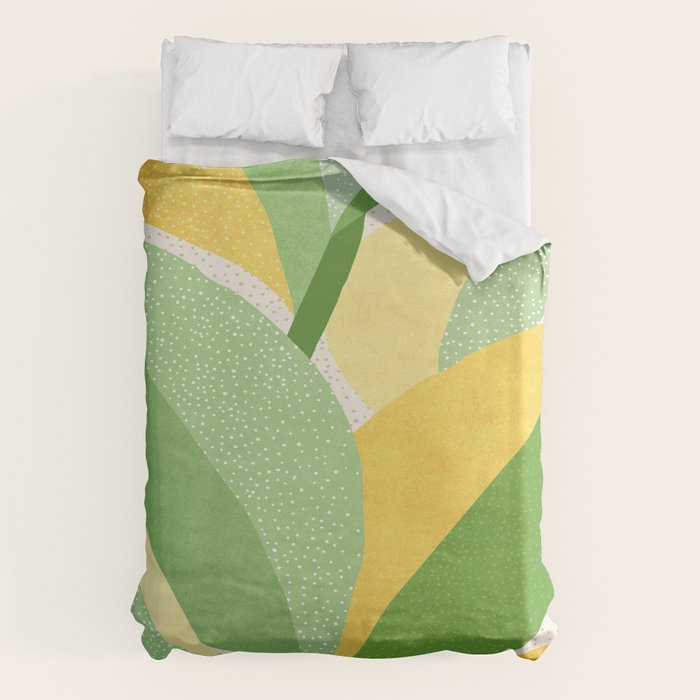 Sunshine Flora / Abstract Botanical Series Duvet Cover Gallery Image 1
