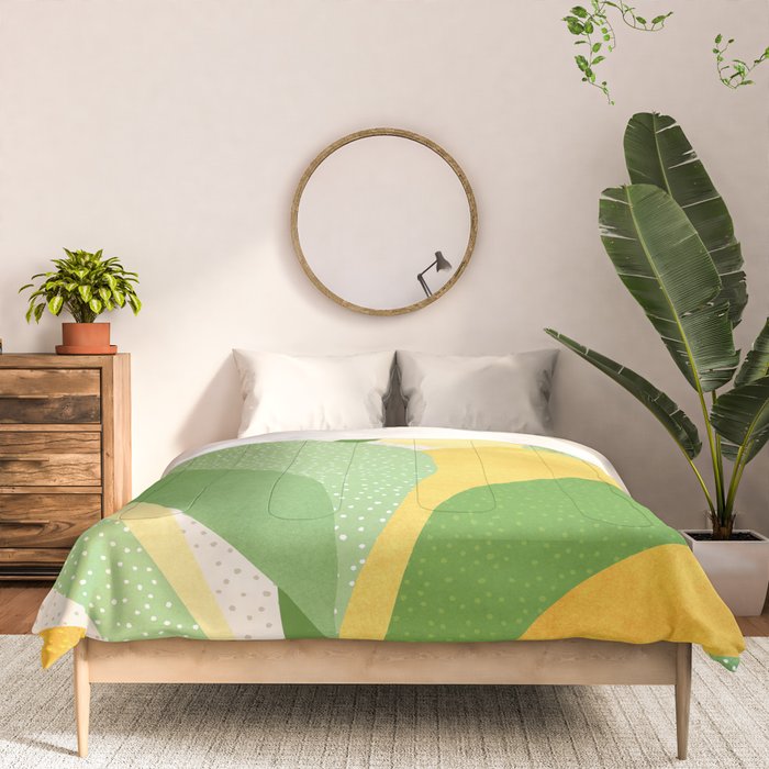 Sunshine Flora / Abstract Botanical Series Comforter Gallery Image 3