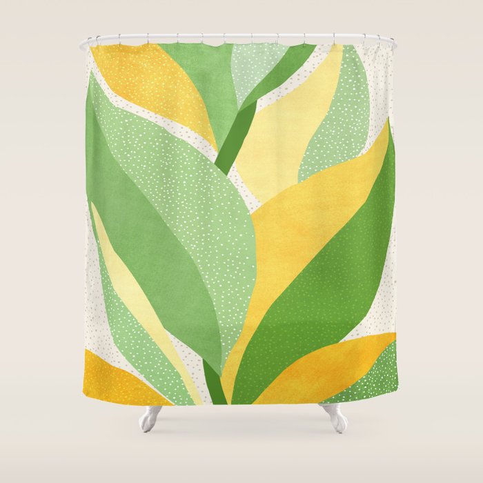 Sunshine Flora / Abstract Botanical Series Shower Curtain Gallery Image 1