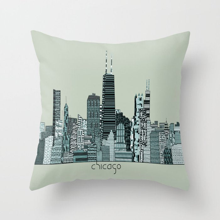 Chicago  Throw Pillow Gallery Image 1