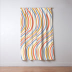 Wavy Stripes XXIII - Retro Summer Window Curtain Gallery Image 3