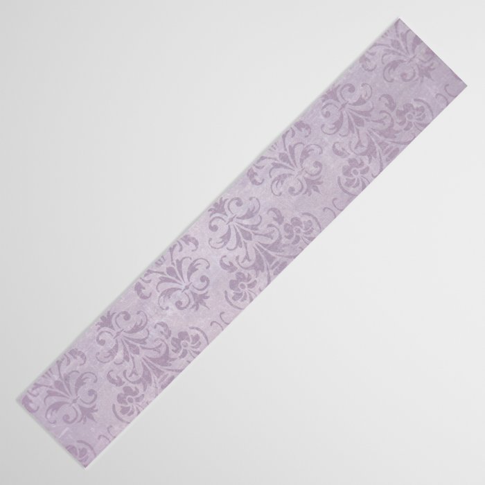 Vintage chic violet lilac floral damask pattern Table Runner Gallery Image 3