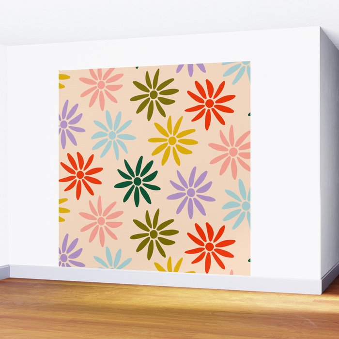 Retro Groovy Sun  Wall Mural Gallery Image 2