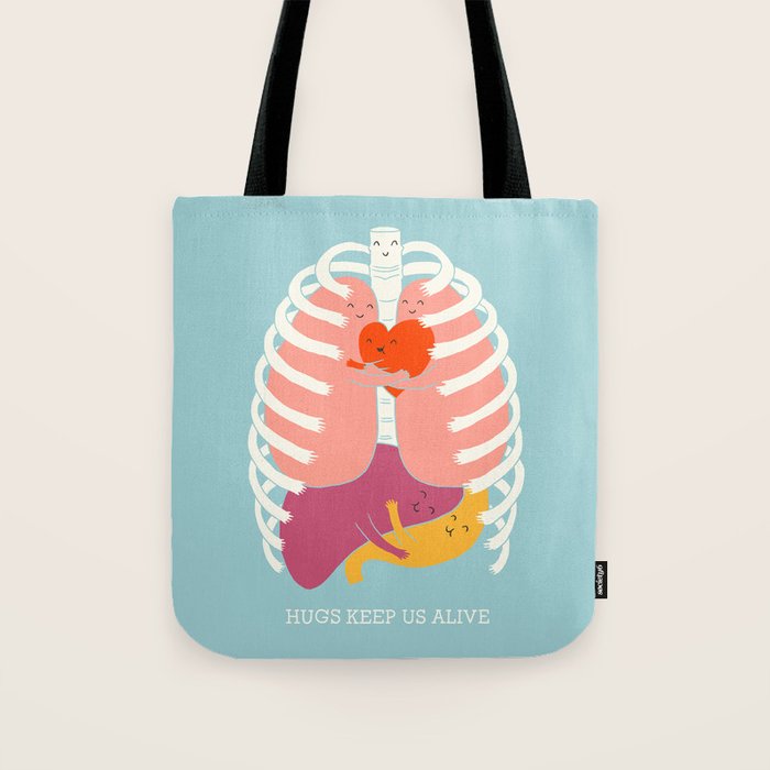 Hugs keep us alive Tote Bag Gallery Image 1