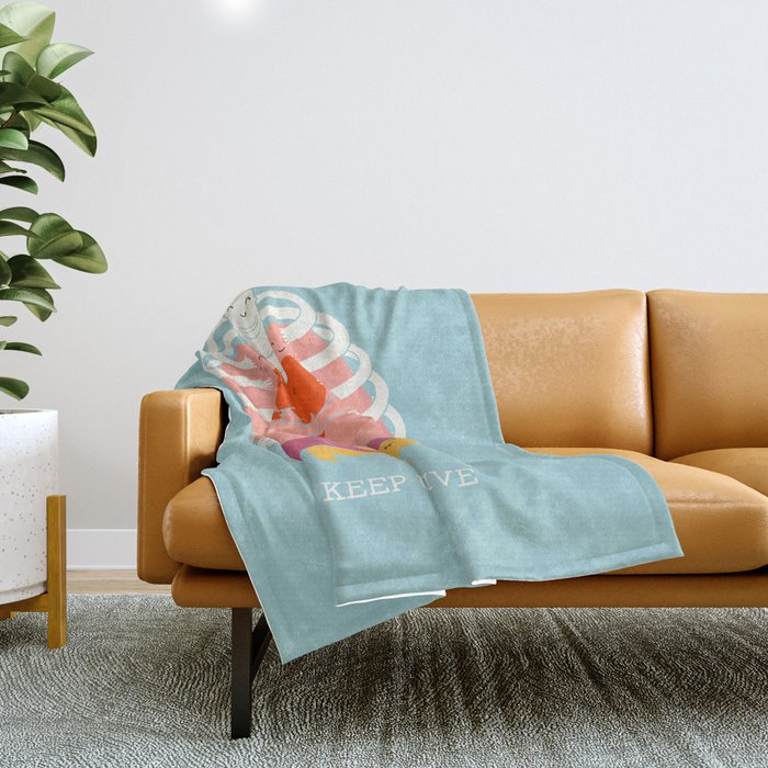 Hugs keep us alive Throw Blanket Gallery Image 1