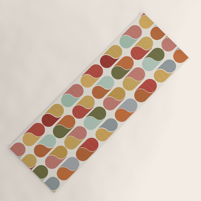 Colorful modern abstract Yoga Mat Gallery Image 1