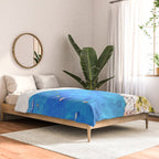 Capri Islands | Tropical Travel Summer Island | Ocean Sea Beach Swim Sail Painting  Comforter Gallery Image 2