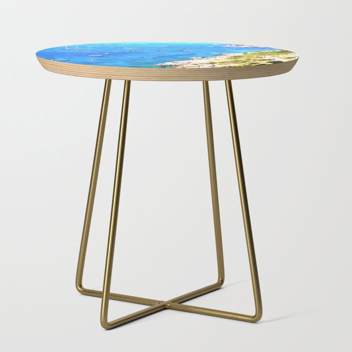 Capri Islands | Tropical Travel Summer Island | Ocean Sea Beach Swim Sail Painting  Side Table Gallery Image 1