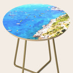 Capri Islands | Tropical Travel Summer Island | Ocean Sea Beach Swim Sail Painting  Side Table Gallery Image 2