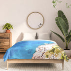 Capri Islands | Tropical Travel Summer Island | Ocean Sea Beach Swim Sail Painting  Comforter Gallery Image 3