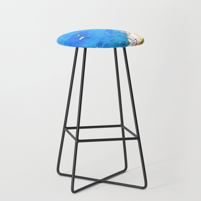 Capri Islands | Tropical Travel Summer Island | Ocean Sea Beach Swim Sail Painting  Stool Gallery Image 1