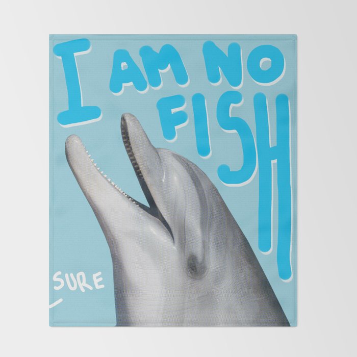 I am no fish Throw Blanket Gallery Image 2
