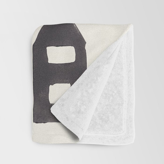 Tiny Houses #1 | Hand-printed Linocut Throw Blanket Gallery Image 3