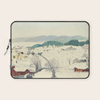 Anna Mary Robertson 'Grandma' Moses To Grandma's House We Go on Thanksgiving Day Folk Art Laptop Sleeve Gallery Image 1