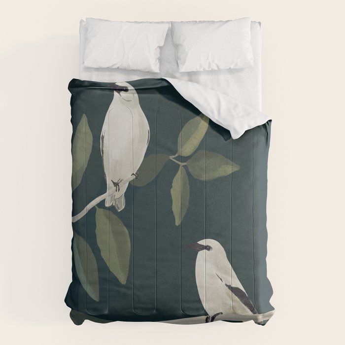 Minimalist Birds On Branch 2 Comforter Gallery Image 6