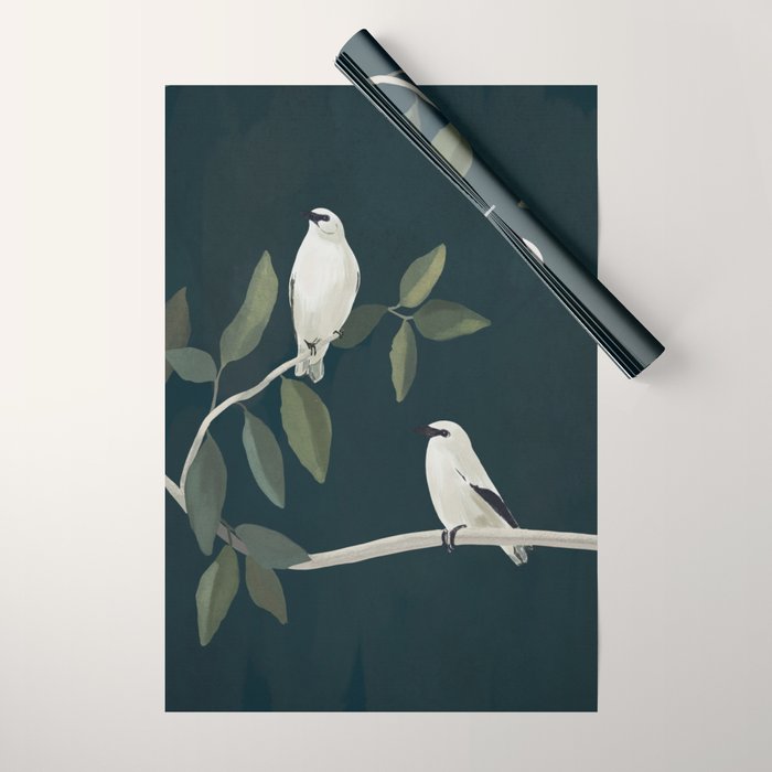 Minimalist Birds On Branch 2 Wrapping Paper Gallery Image 1