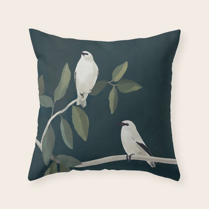 Minimalist Birds On Branch 2 Throw Pillow Gallery Image 6