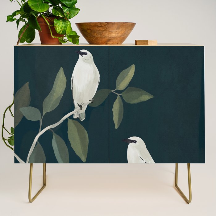 Minimalist Birds On Branch 2 Credenza Gallery Image 1