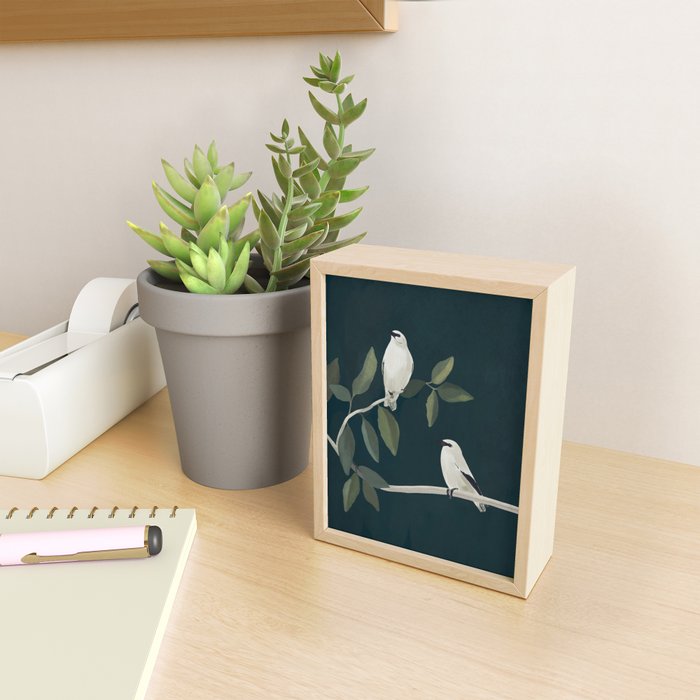 Minimalist Birds On Branch 2 Mini Art Print Gallery Image 2