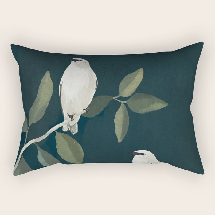 Minimalist Birds On Branch 2 Rectangular Pillow Gallery Image 1