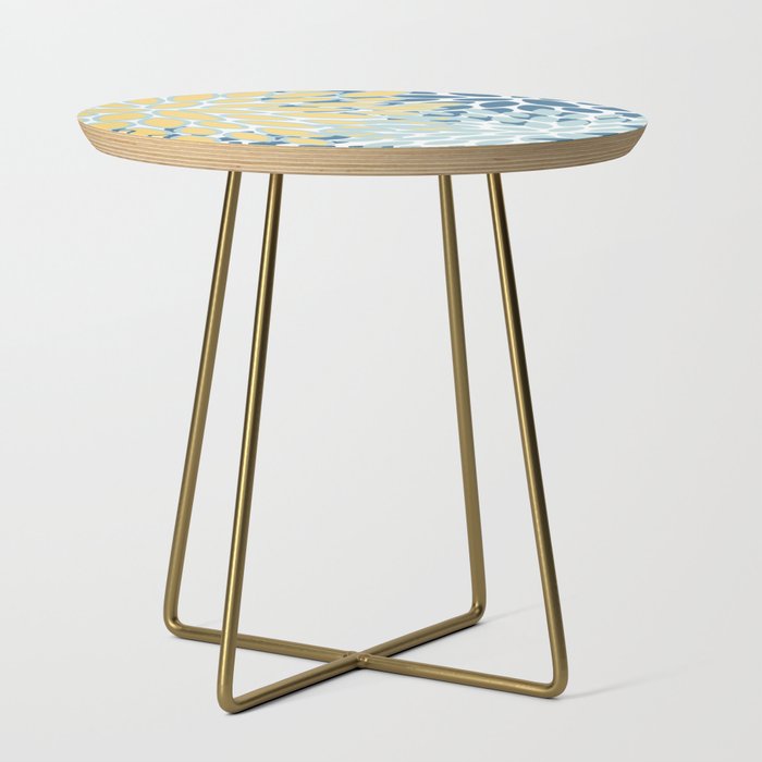 Flowers Art - Teal and Yellow - Modern Floral Prints Side Table Gallery Image 1