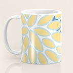Flowers Art - Teal and Yellow - Modern Floral Prints Coffee Mug Gallery Image 3
