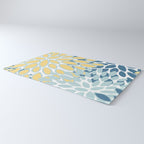 Flowers Art - Teal and Yellow - Modern Floral Prints Rug Gallery Image 3