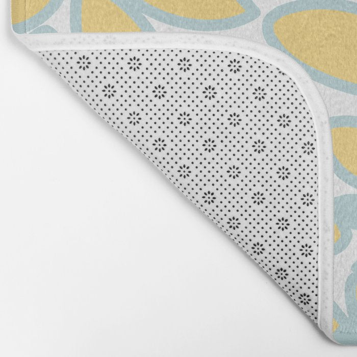 Flowers Art - Teal and Yellow - Modern Floral Prints Bath Mat Gallery Image 2