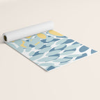 Flowers Art - Teal and Yellow - Modern Floral Prints Yoga Mat Gallery Image 2