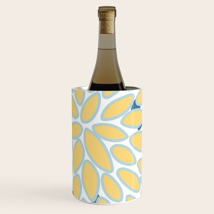Flowers Art - Teal and Yellow - Modern Floral Prints Wine Chiller Gallery Image 2