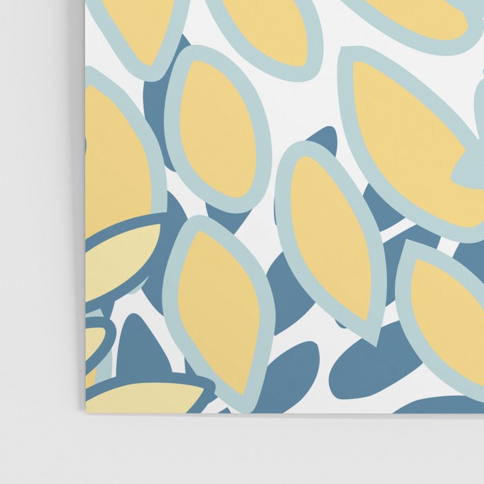 Flowers Art - Teal and Yellow - Modern Floral Prints Poster Gallery Image 3