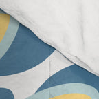 Flowers Art - Teal and Yellow - Modern Floral Prints Comforter Gallery Image 4