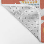 Festive doves - folk illustration Bath Mat Gallery Image 2