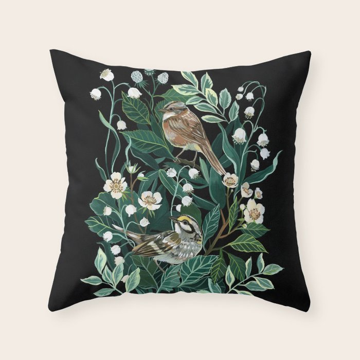 Lily of The Valley Throw Pillow Gallery Image 1