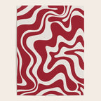 Retro Liquid Swirl Abstract Pattern Red Maroon Poster Gallery Image 4