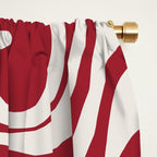 Retro Liquid Swirl Abstract Pattern Red Maroon Window Curtain Gallery Image 2