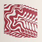 Retro Liquid Swirl Abstract Pattern Red Maroon Wrapping Paper Gallery Image 3