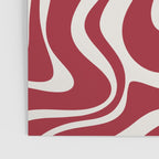Retro Liquid Swirl Abstract Pattern Red Maroon Poster Gallery Image 3