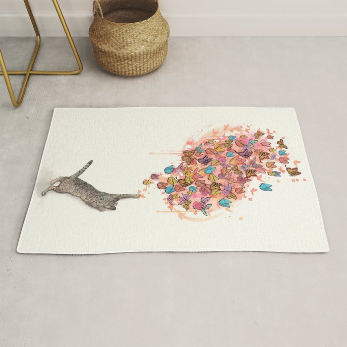 catching butterflies Rug Gallery Image 1