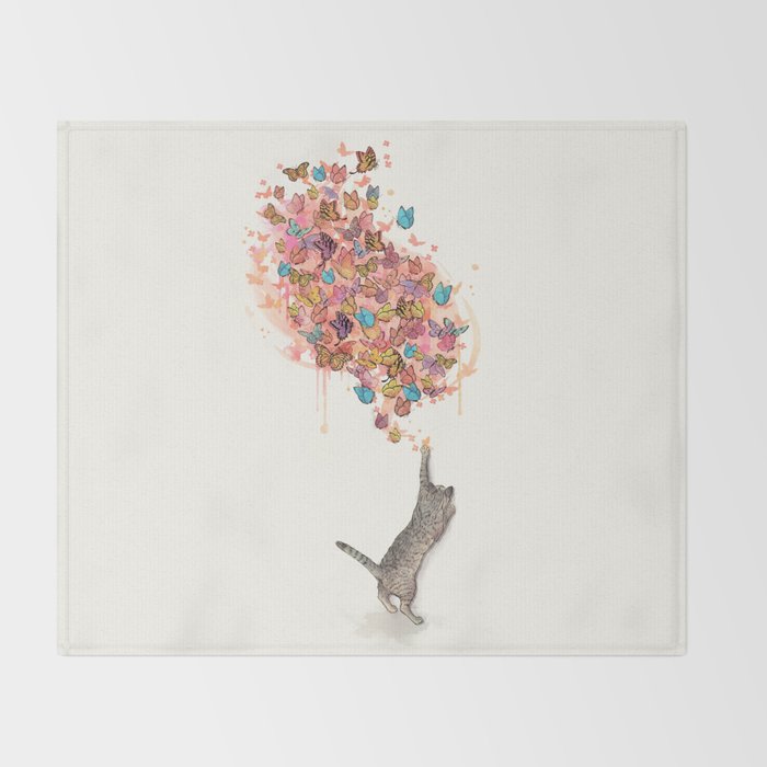 catching butterflies Throw Blanket Gallery Image 2