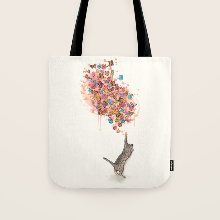 catching butterflies Tote Bag Gallery Image 1