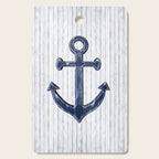 Rustic Anchor in navy blue Cutting Board Gallery Image 1