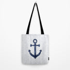 Rustic Anchor in navy blue Tote Bag Gallery Image 2